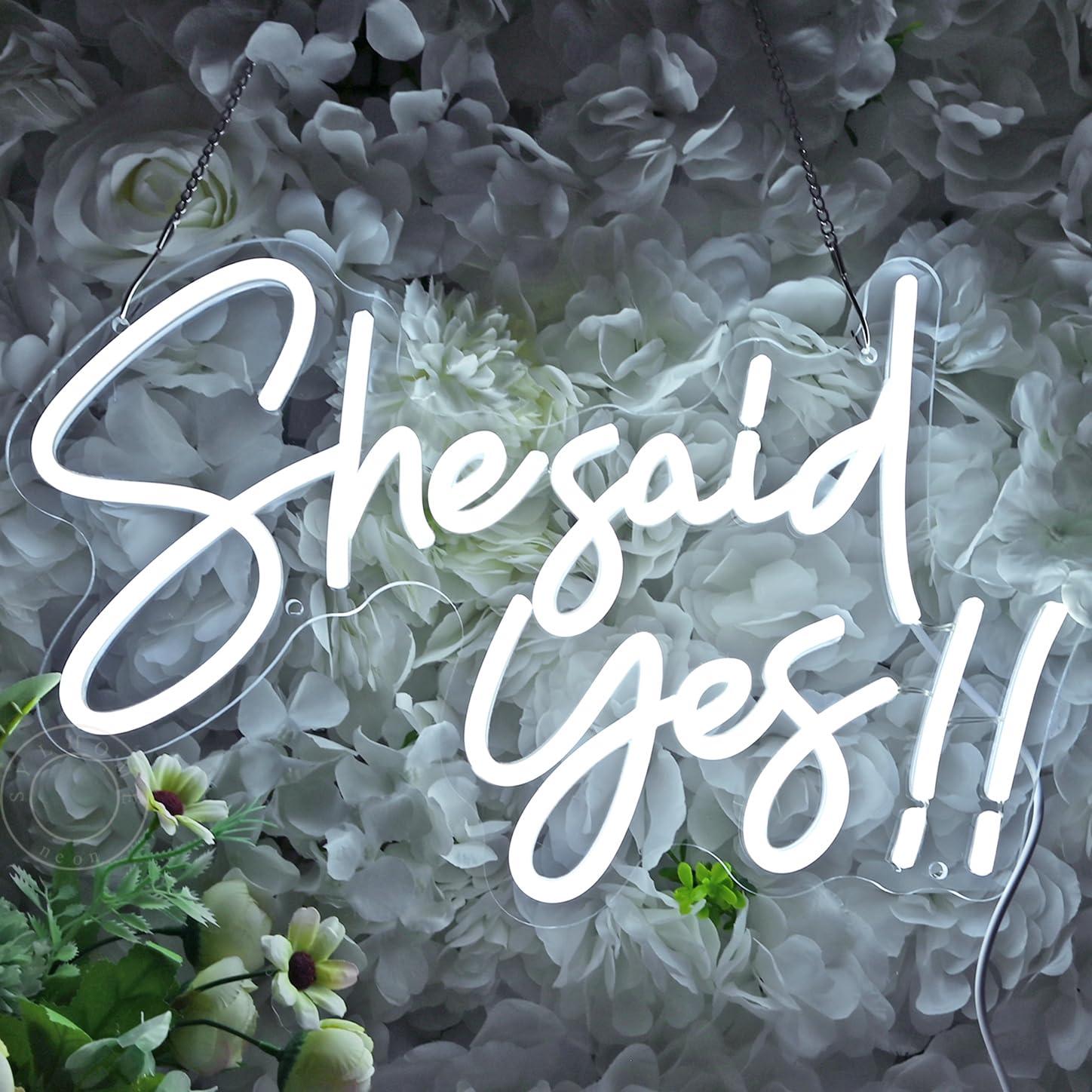 She Said Yes Neon Sign USB Dim - Neon Sign Party ulasan dan harga