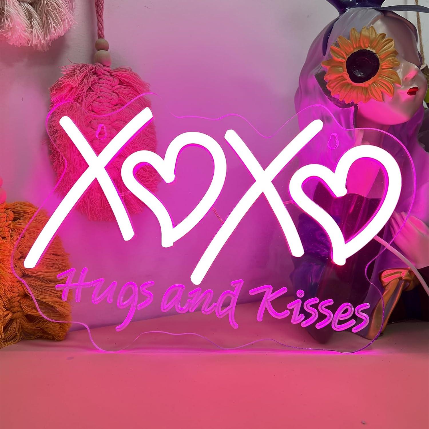 XOXO Neon Sign Hugs and Kisses - Neon Sign Party ulasan dan harga