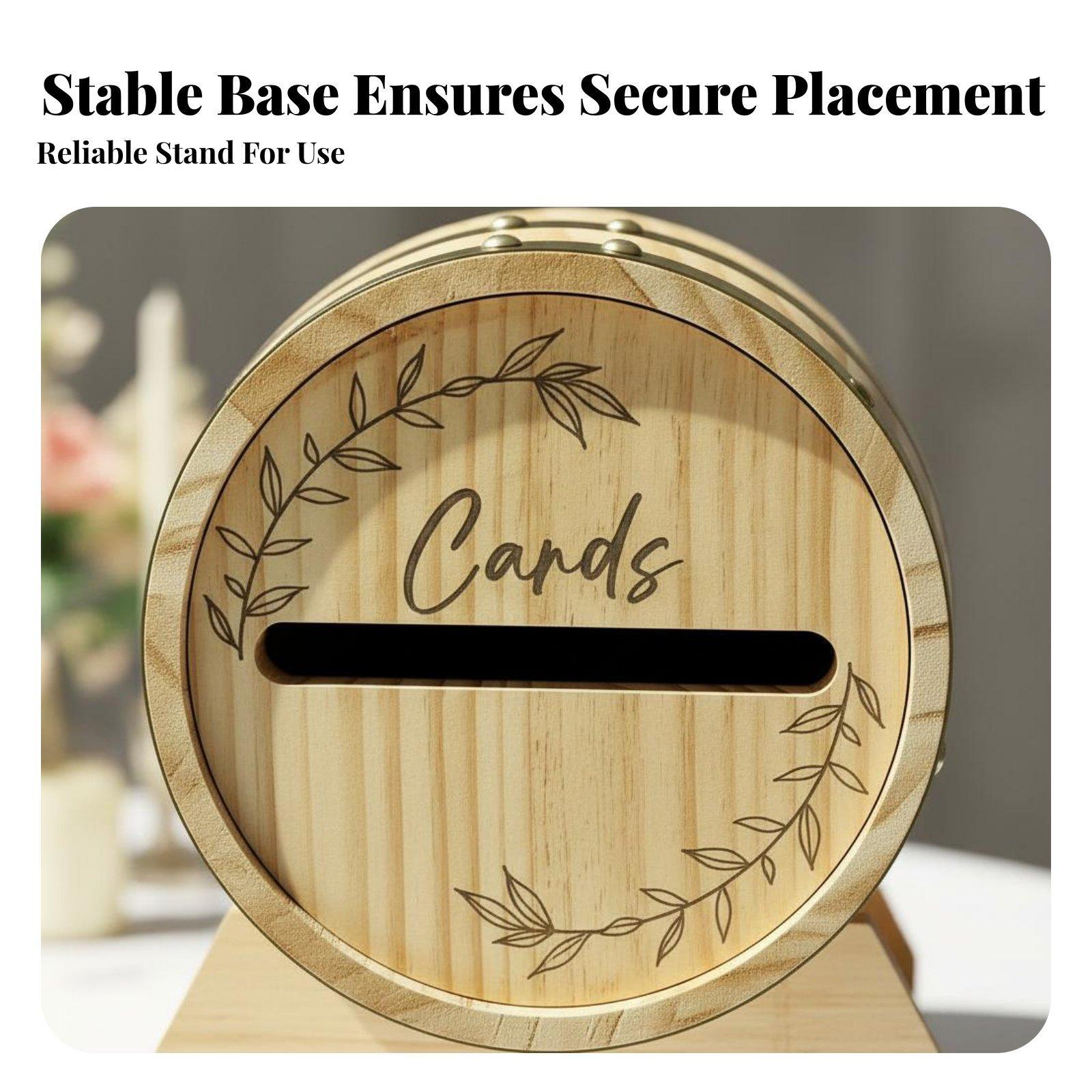Large Wooden Card Box with Slo - Event Party Box ulasan dan harga