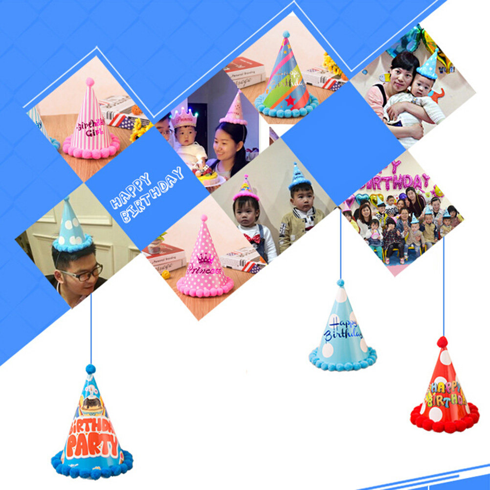 12Pcs Cake Inspired Birthday P - Party Hat Cone ulasan dan harga