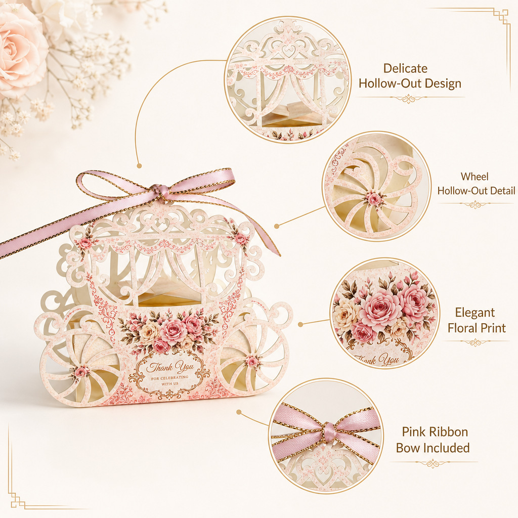 10 Pcs Laser‑Cut Hollow Candy  - Event Party Box ulasan dan harga