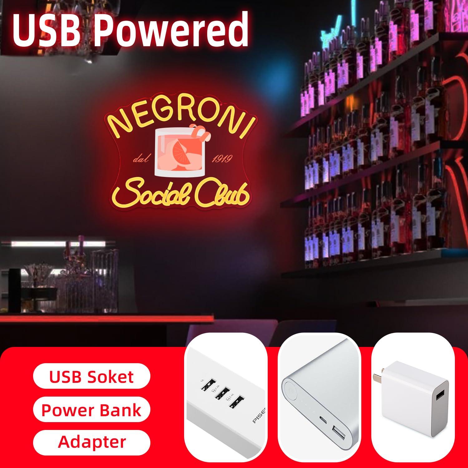 Negroni Social Club Neon Sign  - Neon Sign Party ulasan dan harga