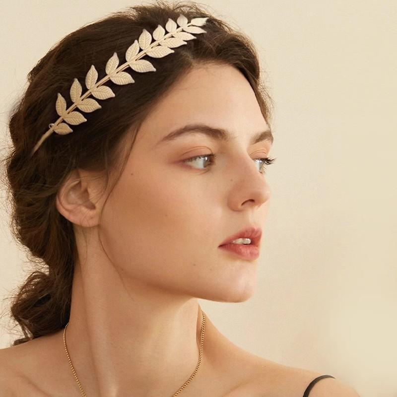 【B】Retro Gold Color Leaf Headb - Event Suppliers ulasan dan harga